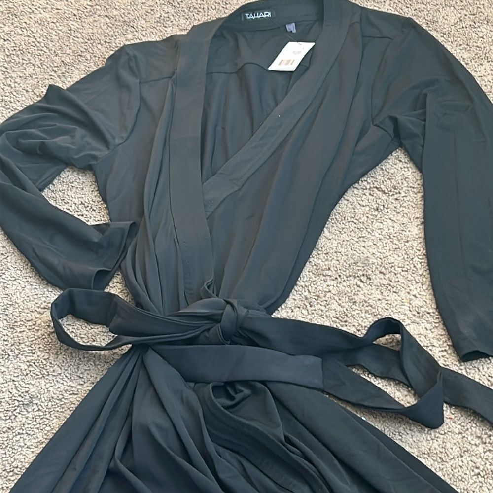 Tahari Black Long Sleeve Dress